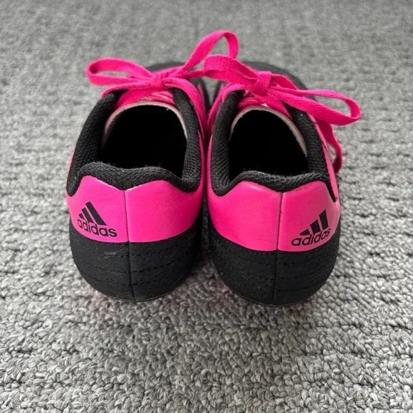 Kids Adidas Goletto VI Firm Ground Soccer Cleats, Black/Shocking Pink, Size US 1 - Picture 4 of 6